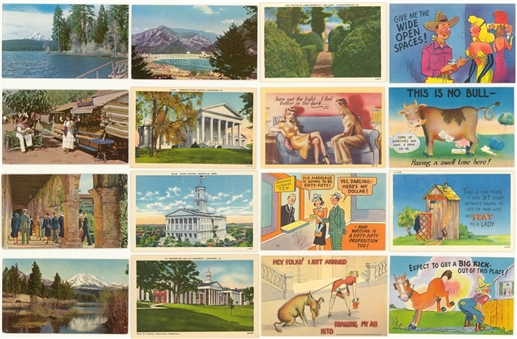 Extensive 1939-1970s Postcards Non-Sports Collection (1,675+) 